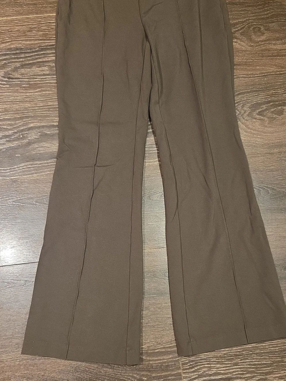 ❤️ MICHAEL MICHAEL KORS PULL ON FLARE PONTE KNIT PANTS, OLIVE GREEN, SMALL